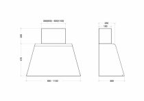   KDESIGN - Páraelszívó K129-110 T500 Corten Fali páraelszívók páraelszívó