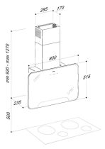   SIRIUS - Páraelszívó SLTC-111 TW ANTI DROP 80 fekete Fali páraelszívók páraelszívó